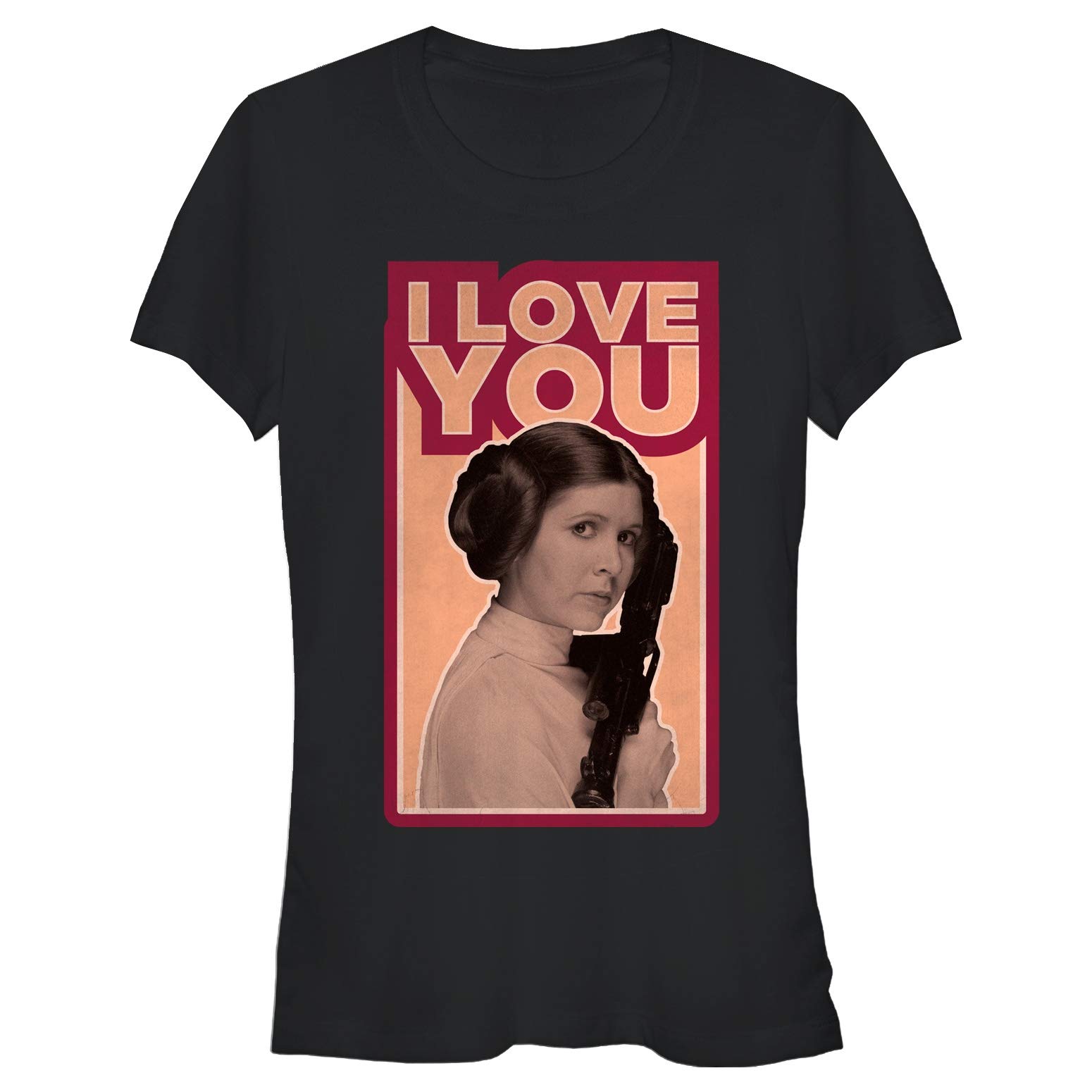 Junior's Star Wars Princess Leia Quote I Love You T-Shirt - Black - X Large