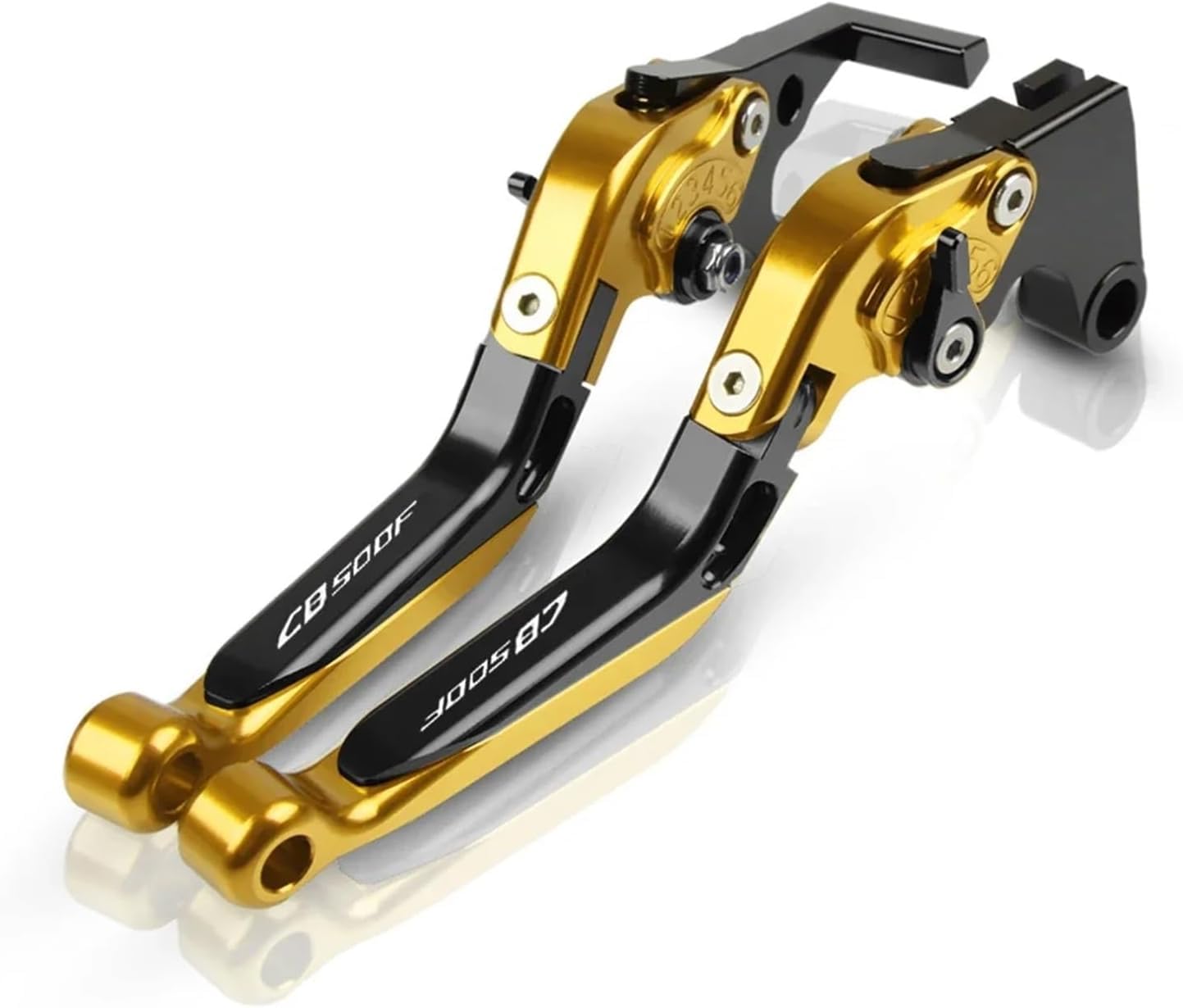 Compatibilità con CB500F CB 500F CB500X 2013 2014-2021 Motociclo Regolabile Leva della Frizione Manello pieghevole estendibile (Oro)