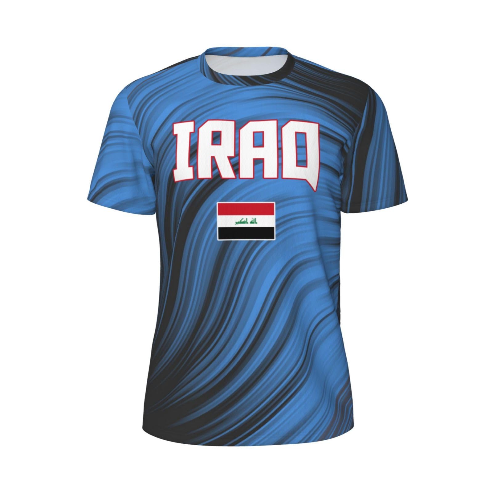 DABOYOZHZH Iraq Flag Cool Iraqans (112) Sports Jersey Mesh T-Shirt 3D Print for Running Cycling Soccer Tennis Fitness Climbing Shirts