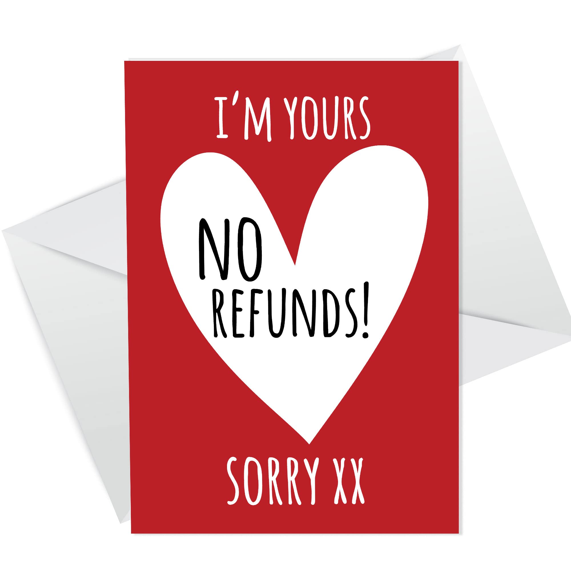 RED OCEAN FUNNY NO REFUNDS Valentines Card For Boyfriend Husband Or Wife Girlfriend Anniversary Card For Him Her
