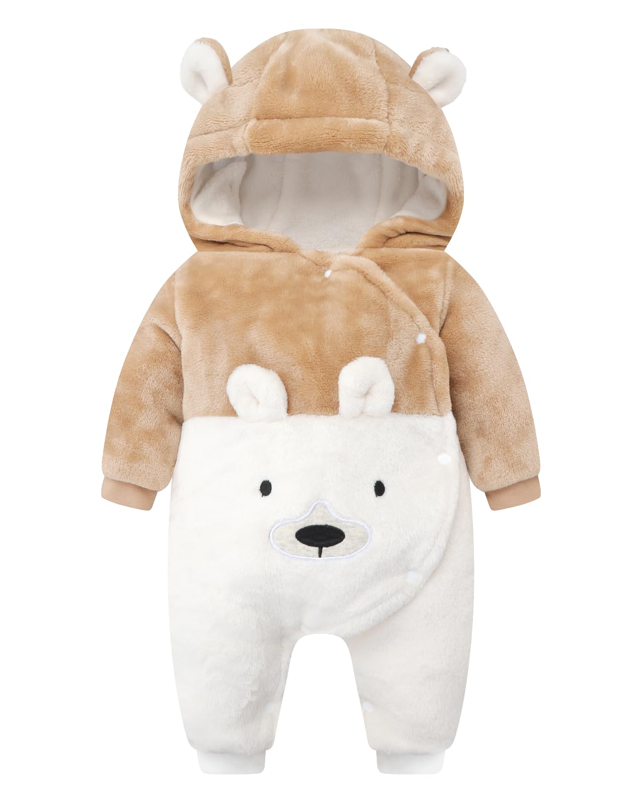 WYTbaby Tute da neve bambino Pile tuta neve Neonato Inverno con Cappuccio Calore Infantile pagliaccetto Tute Neve Outfit per Ragazze Ragazzi