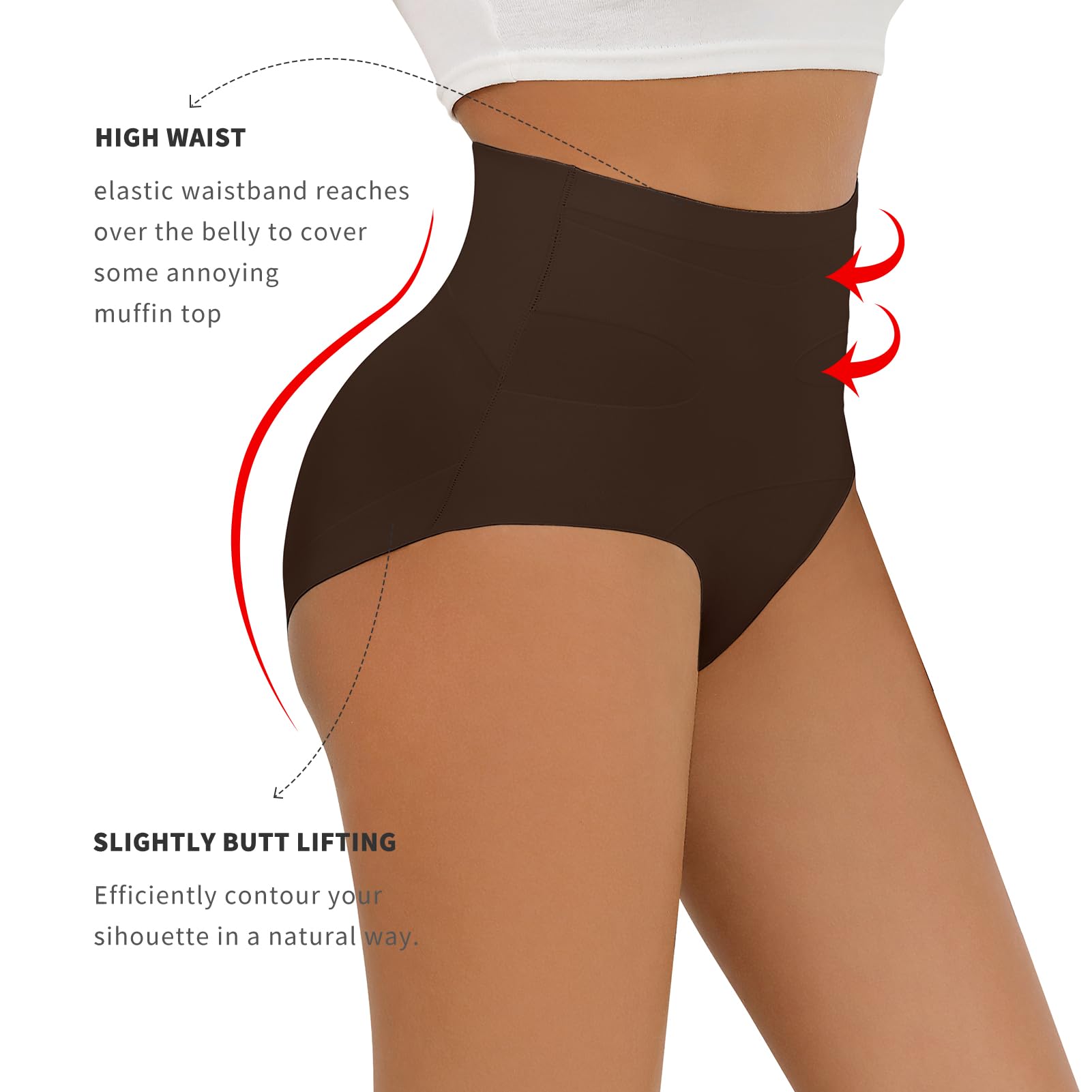 FallSweet Mutande Donna Mutande Pancera Contenitiva Intimo Modellante Donna Vita Alta Senza Cuciture Slip Culotte Taglia EU