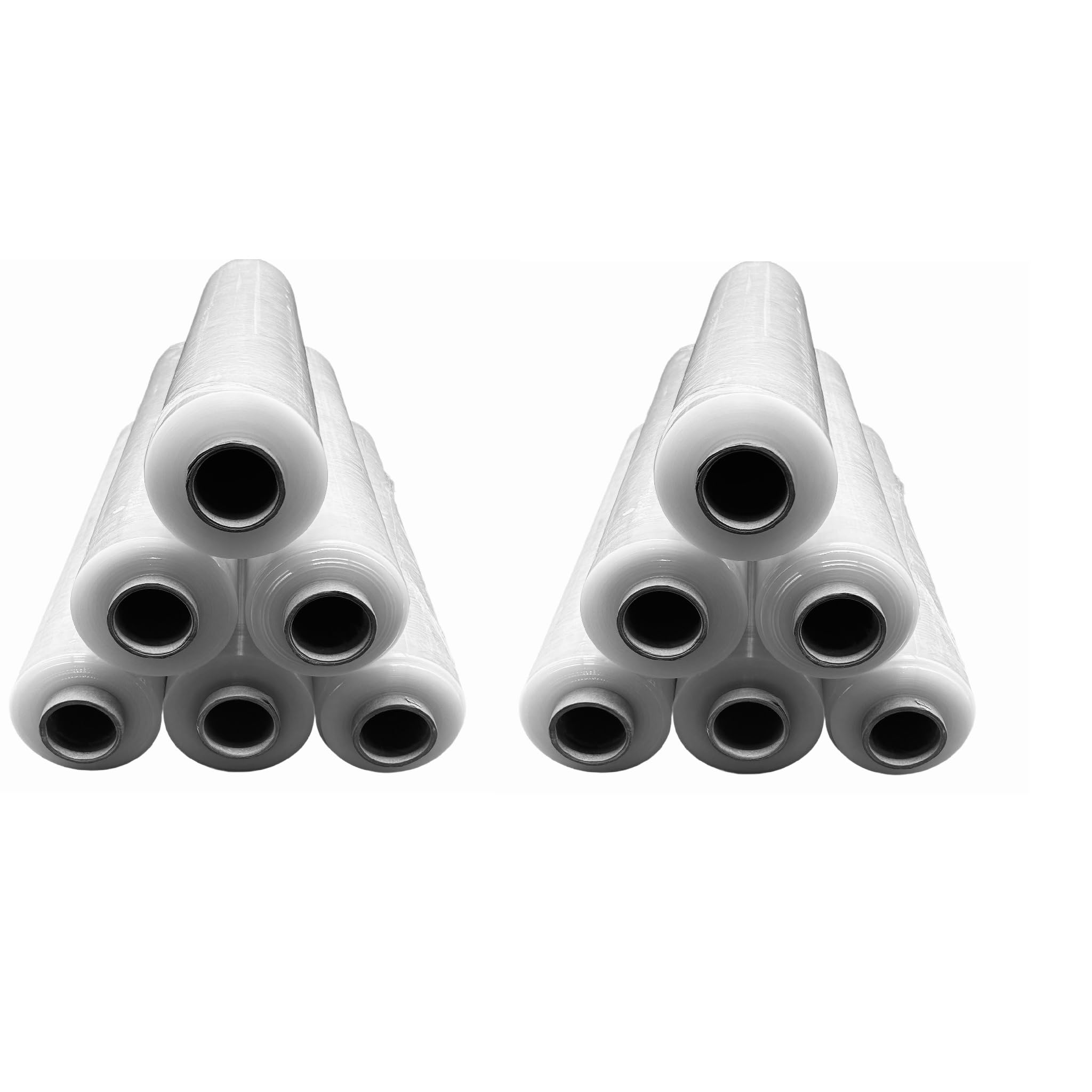 Pellicola elastica trasparente 500 mm x 300 m, 23 my, circa 3,45 kg - Pellicola per imballaggio, 12 rotoli, pellicola avvolgente per raggruppare merci, pacchi e scatole