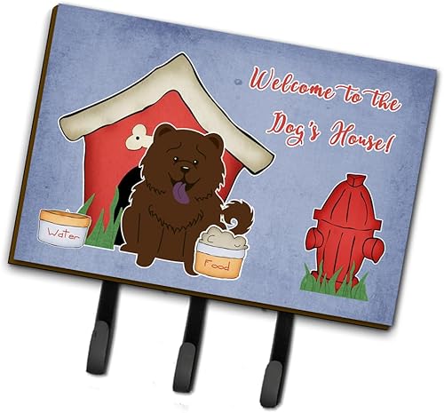 Caroline's Treasures BB2895TH68 Dog House Collection Chow Chow Chow Chocolate Correa o soporte para llaves, triple, multicolor