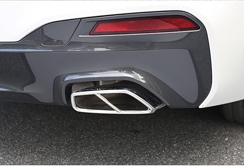 304 acero inoxidable tubo cola cola garganta salidas marco cubierta para BMW 5 serie Sedan G30 2018