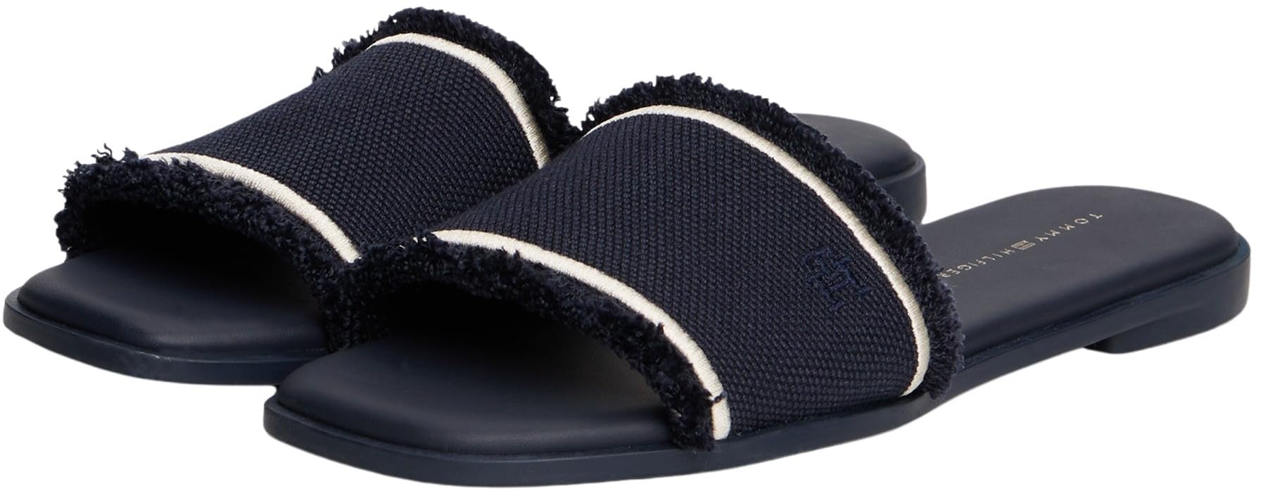 Tommy Hilfiger Sandalias Mujer Fringe Canvas Flat elegante
