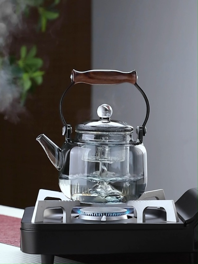 Amazon | ポカロティー 耐熱ガラスティーポット 透明やかん 900ml 上手