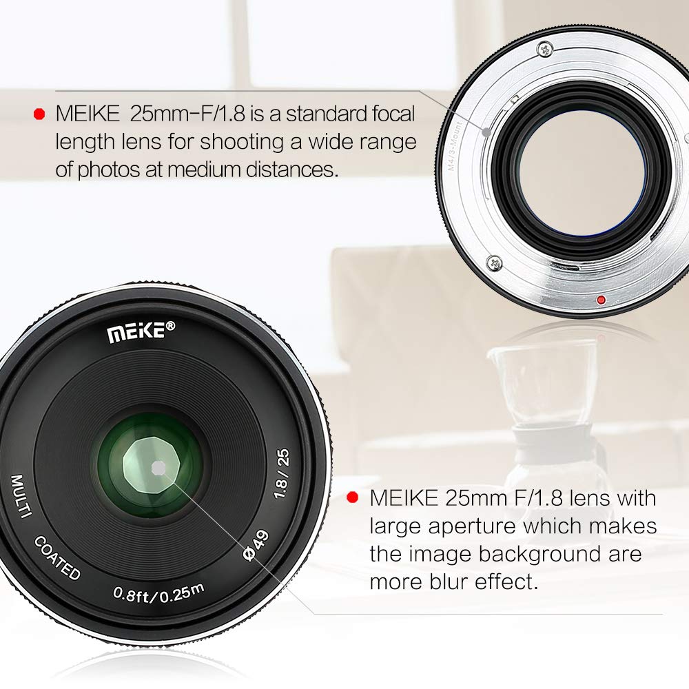 25mm F1.8 Obiettivo a focale fissa con messa a fuoco manuale MF, for Olympus MFT