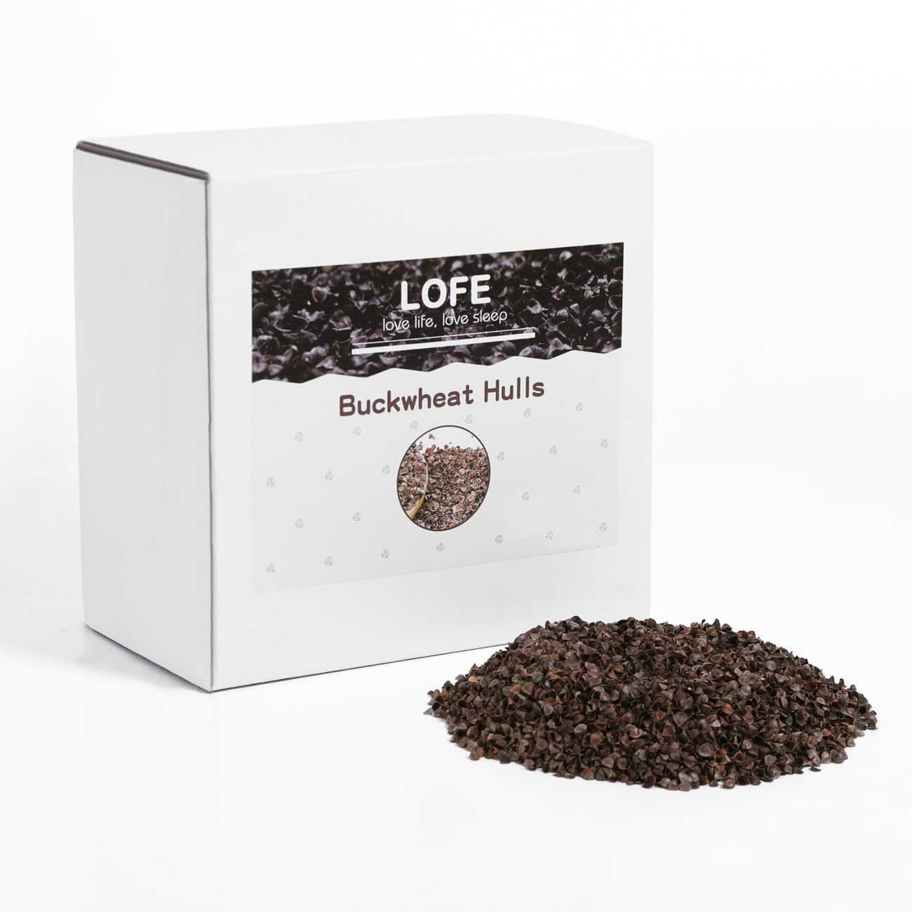 LOFE Common Buckwheat Hulls - 6 LBS Pillow Fillings, Stuffing Bulks, 100% Buckwheat Pillow Replacement