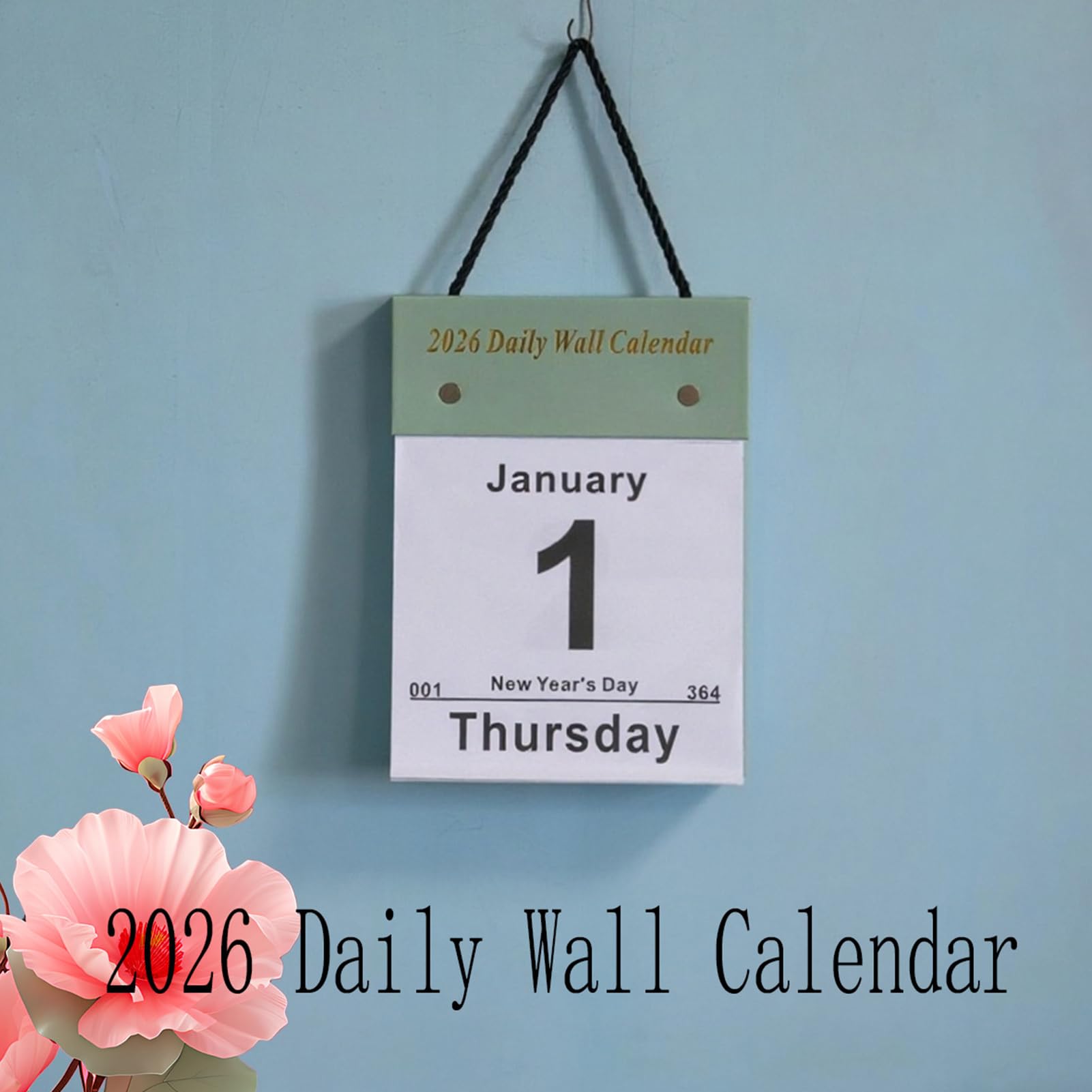 Calendario Diario Para Pared Agenda Organizador Planificador Arrancable | Calendario Diario Anual De Pared Y Escritorio Aula Dormitorio Salón Estudio Estudiante Niño Adolescente Profeso