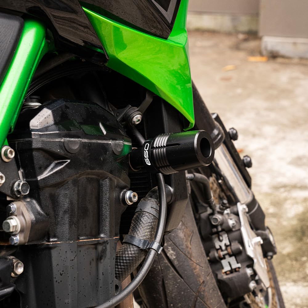 Pasuje do Kawasaki Z650 RS Ninja650 Ninja 650 KRT Ninja 650L EX650 2017-2025 osłony ramy motocyklowe Ochraniacz silnika Z 650 ochrona przed upadkiem (czarny)