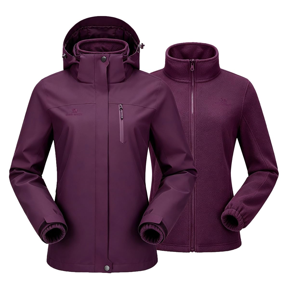 CAMEL CROWN Women's 3-in-1 Waterproof Ski Jacket