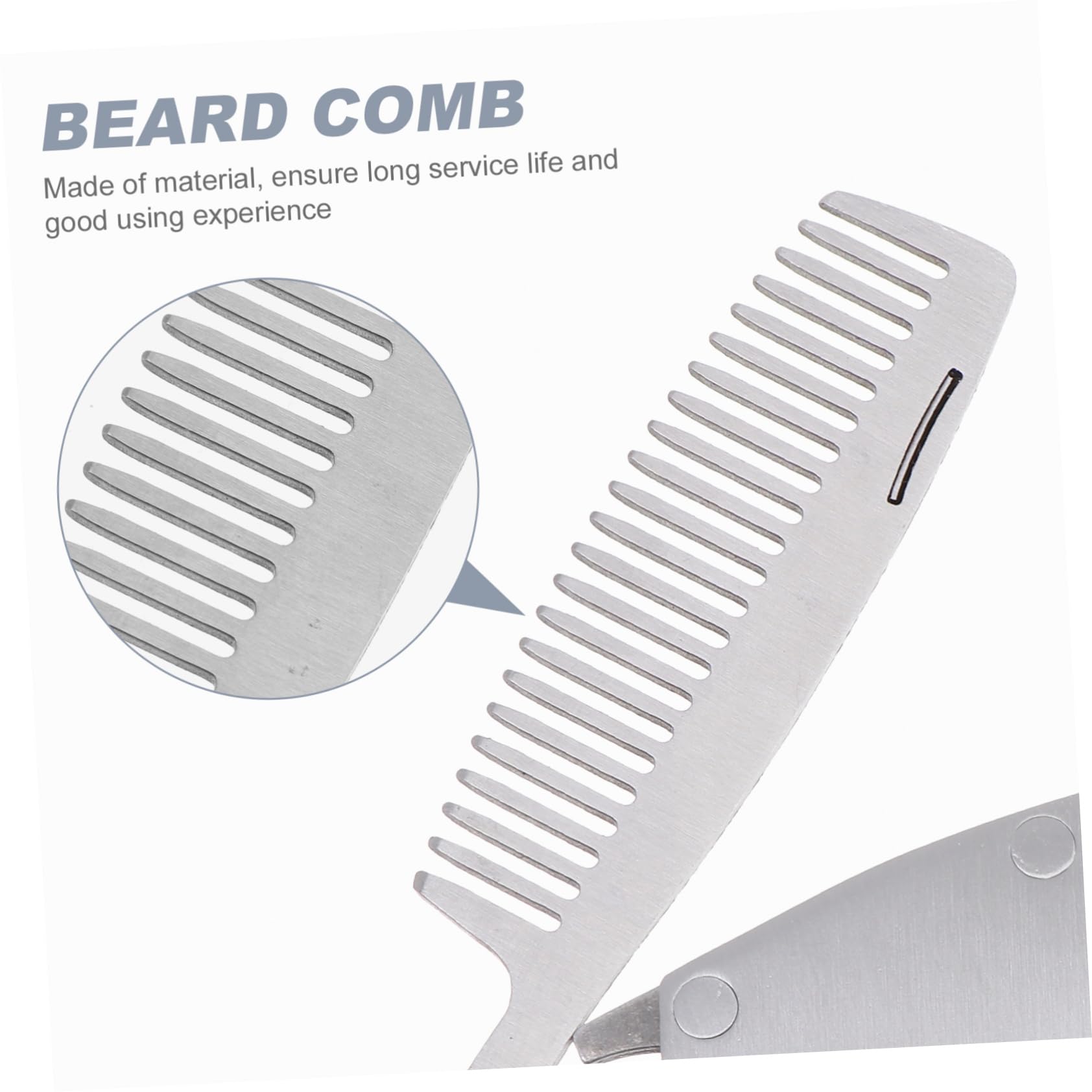 FRCOLOR 3 Pezzi Mini Pettine in Acciaio Inossidabile Per Barba Pieghevole Portatile Per Acconciature Rilassamento Della Pelle E Sonno