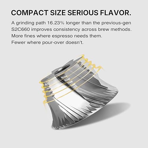 Miniatura 5 de TIMEMORE C5 ESP Pro - Molinillo de café manual con rebaba cónica S2C-042-III, ajuste de precisión de 0.001 in, molinillo de café de mano portátil de