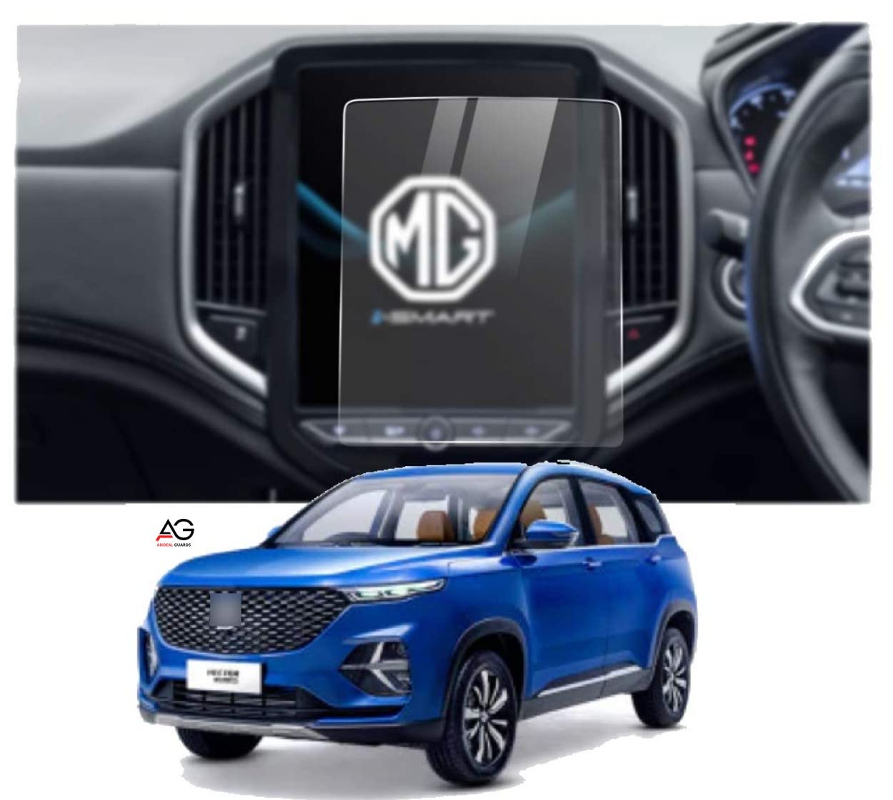 ANDEAL GUARDS car infotainment|toughened 9h nano anti-glare glossy finish | navigation | music system screen protector | tempered for mg hector edge to edge full screen (Transparent, Pack of 1) (B09CMRN8FT) Amazon Price History, Amazon Price Tracker
