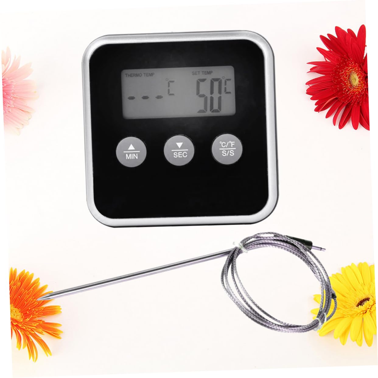 Amosfun 2 Pz termometro per barbecue fahrenheit etamina cucina telecomandato termometro per carne senza fili termometro a griglia termometro bbq termometro da forno termometro digitale