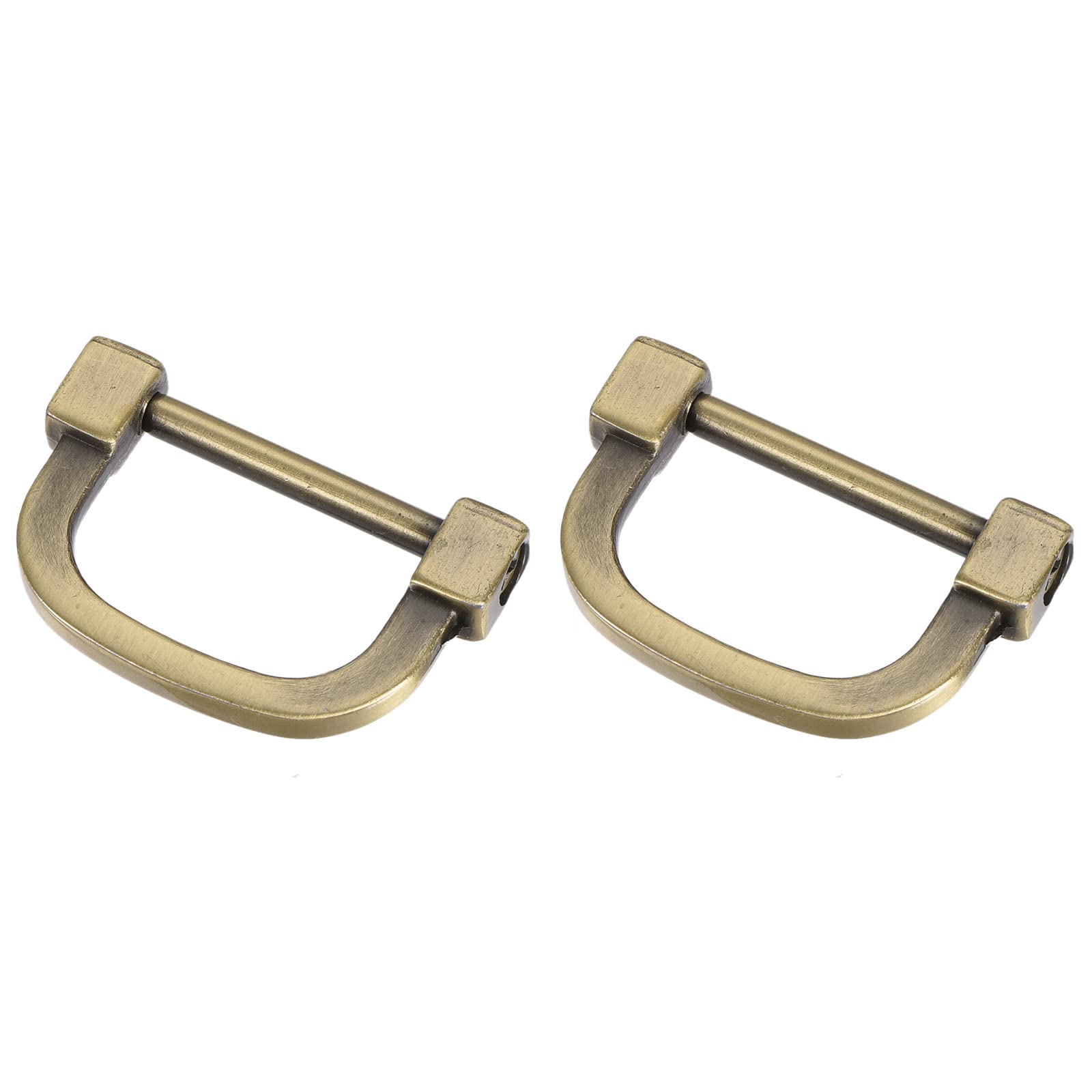METALLIXITY Anneaux En D Fer à Cheval 30mm 2 Pièces - Boucles Visser Argentées Pour Clés, Sacs, Porte-clés Et Cuir