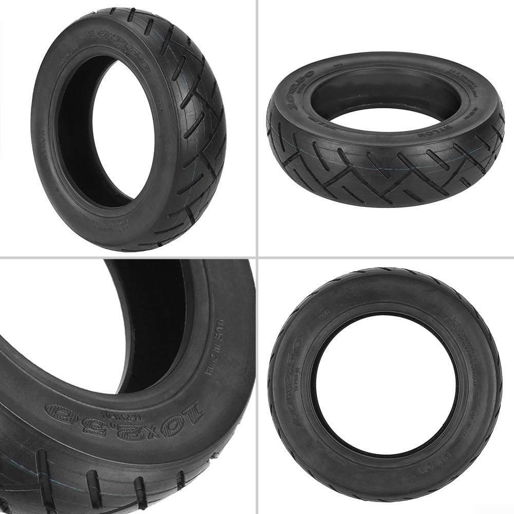 Neumático Tubeless Scooter Eléctrico, Neumático Só Neumático sin cámara, 10 Pulgadas, 10 x 2,50, neumático de Caucho de Repuesto for autoreparación sin cámara