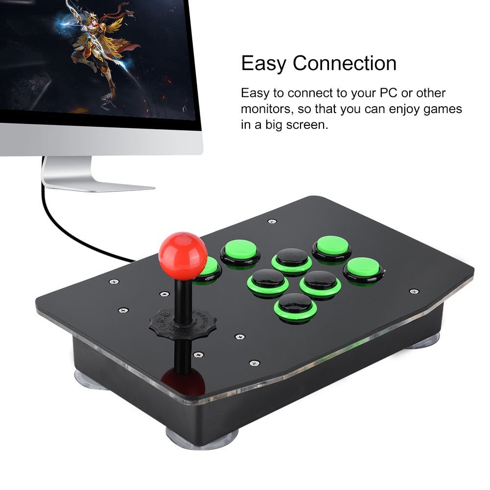 Bewinner Game Console per PC Giochi per computer USB Fighting Game Console Joystick No Delay Supporto per controller Giochi per 2 giocatori Totalmente