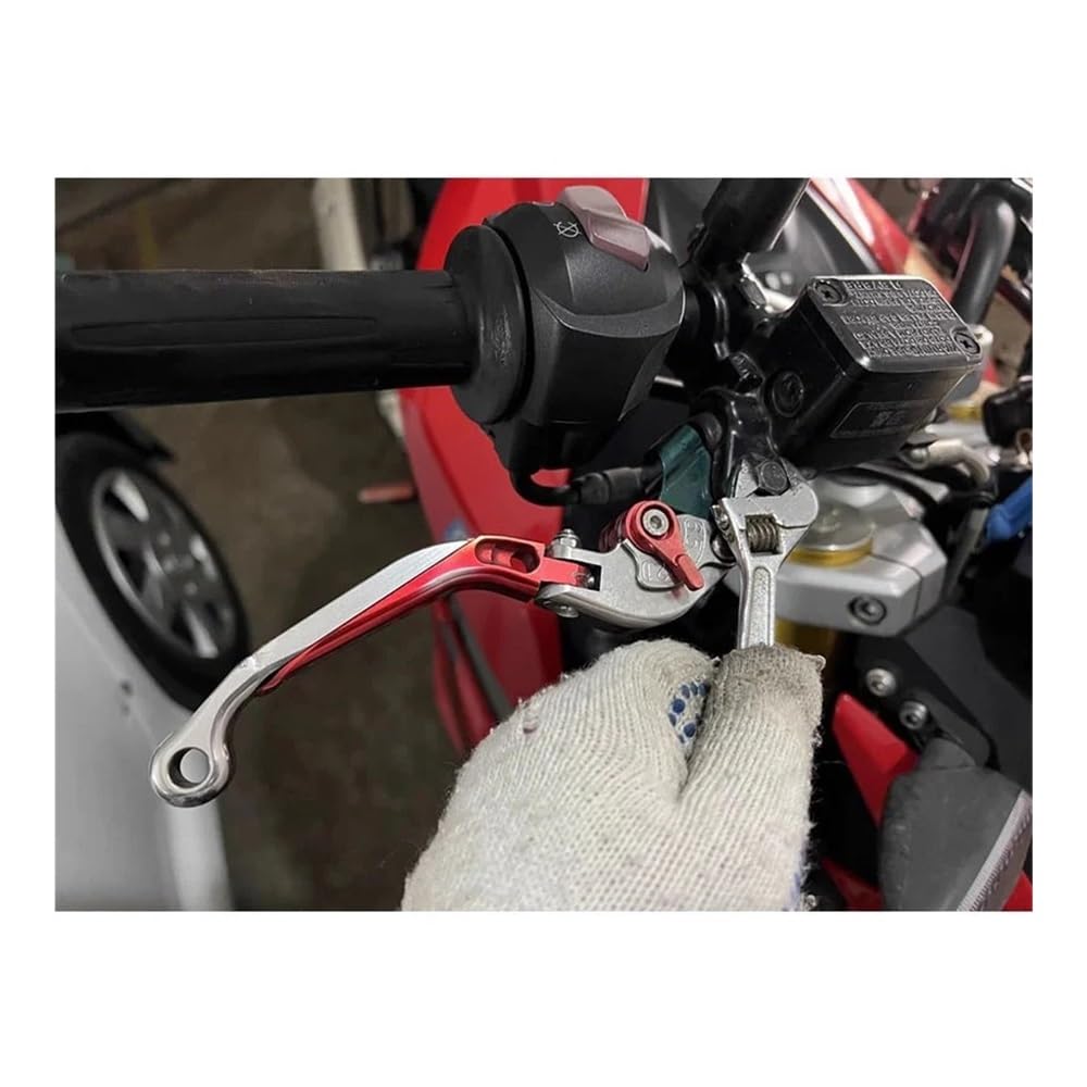 Palanca Embrague Palancas De Freno De Embrague Ajustables para Motocicleta CNC, Plegables Y Extensibles, Empuñaduras Finales para Bajaj Pulsar 200 NS/200 RS/200 A(Color 21)