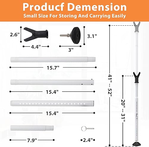 Miniatura 5 de YeYeBest Barra de seguridad para puerta y barra de seguridad para puerta corrediza de patio, cerradura de puerta corrediza para puerta de patio,