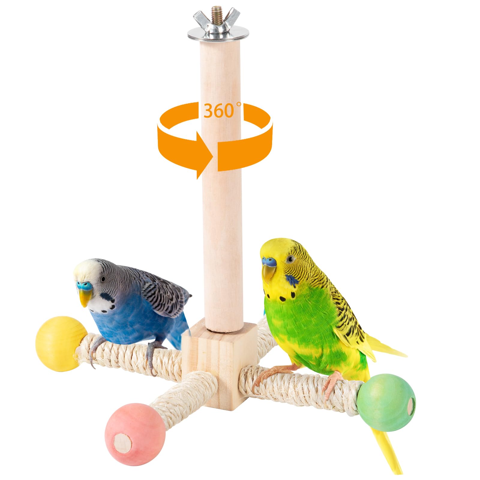 FrgKbTm Rotating Bird Perches Toy - birdcage accessories | Mubboo