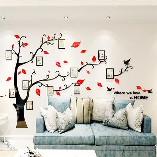 Miniatura 2 de Calcomanías de pared de árbol 3D - DIY, calcomanías de marcos de fotos y árbol de pared, marcos para fotos familiares, murales con calcomanías,