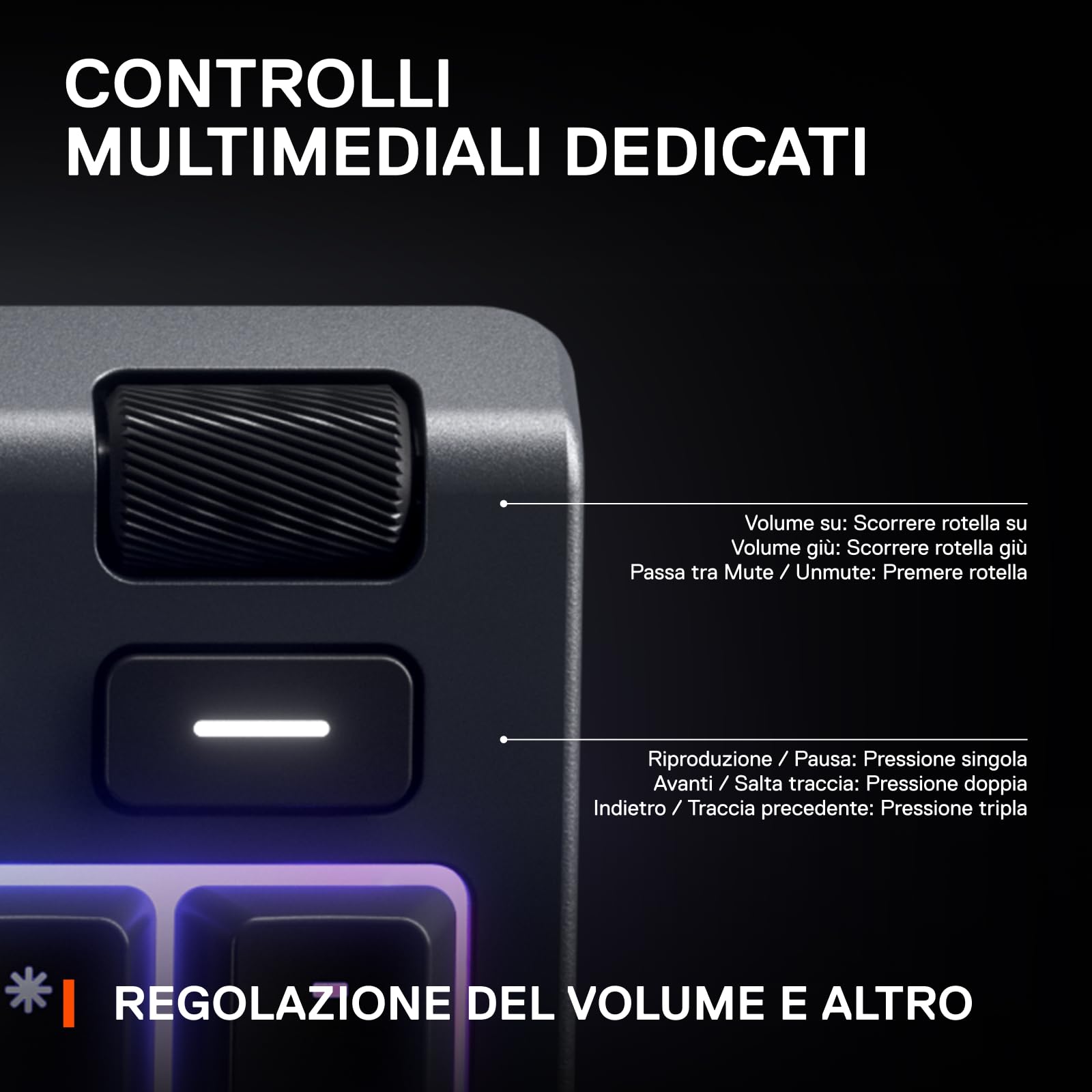 SteelSeries Apex 3 Tastiera da Gaming RGB Illuminazione a 10 Zone Poggiapolsi Magnetico Layout Italiano QWERTY