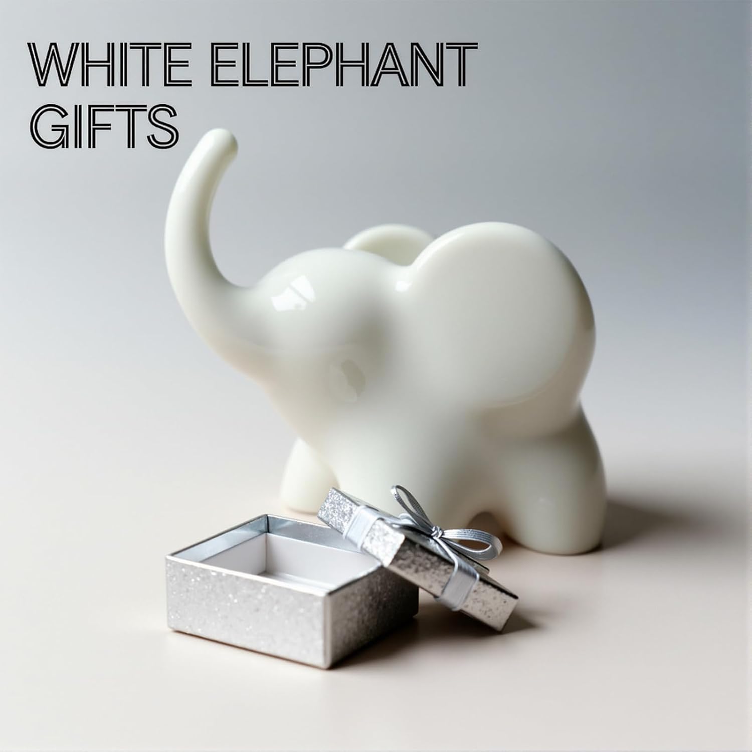 Hosrnovo Elephant Statue, White Elephant Gifts for Adults image 2