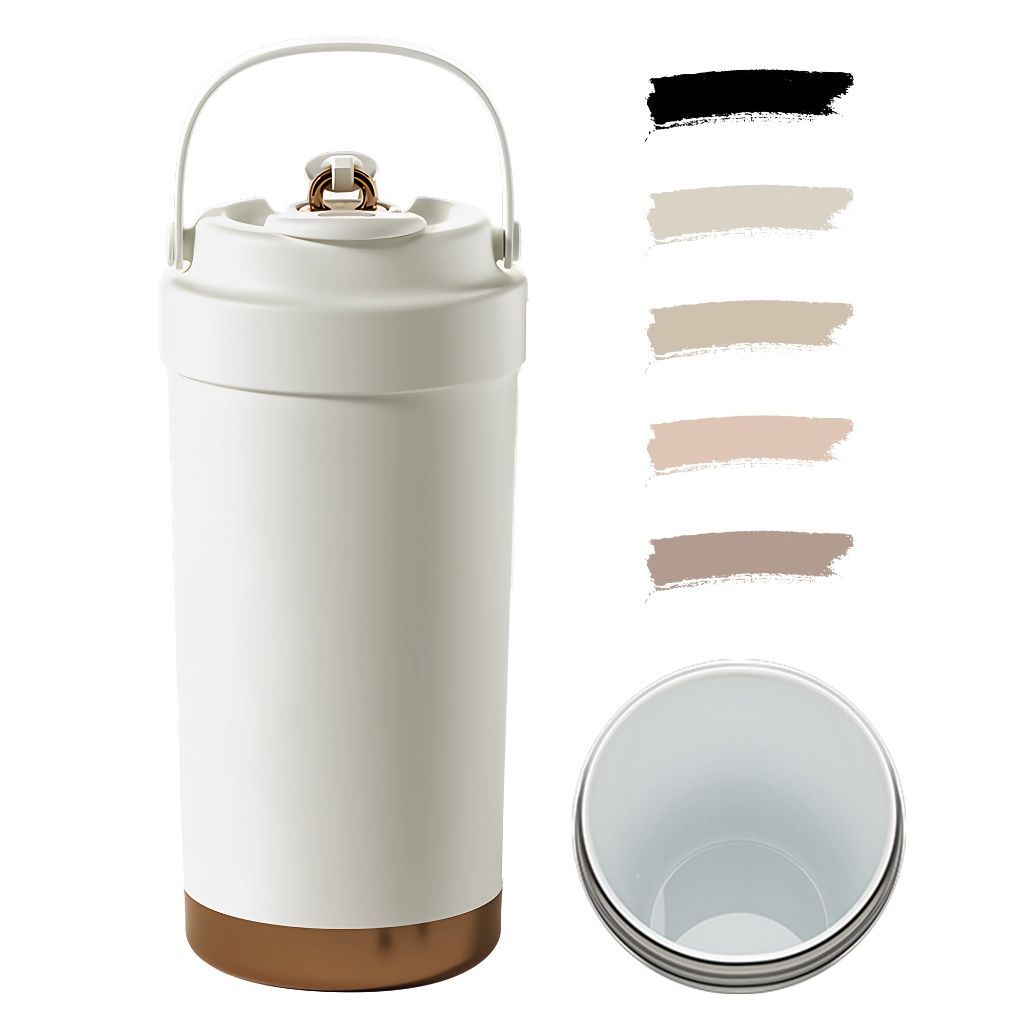 SKIASE タンブラー ストロー付き セラミックコーティング 水筒 500ml…