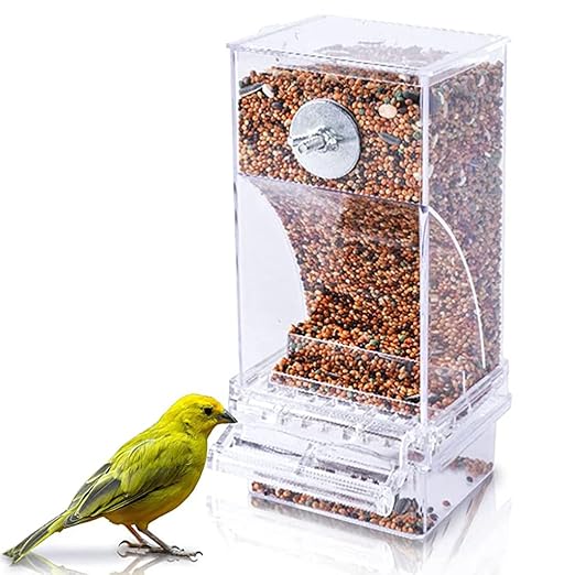 Qpets Automatic Bird Feeder For Cage, Birds Food Feeder, Birds Cage