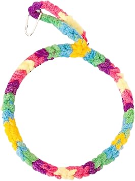 Bird Swing Fine Workmanship Relieve Boredom Plush Bird Parrot Cage Swing Toy Pet Supplies Multicolor