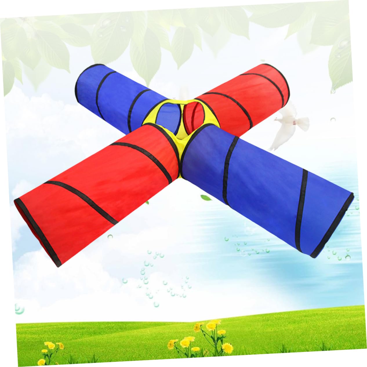 Túnel de Juego para Niños Cuatro Túneles de Tela Plegable