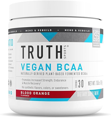 Truth Nutrition Polvo vegano BCAA - Aminoácidos naturales BCAAS en polvo para energía construcción muscular bebida de recuperación después del