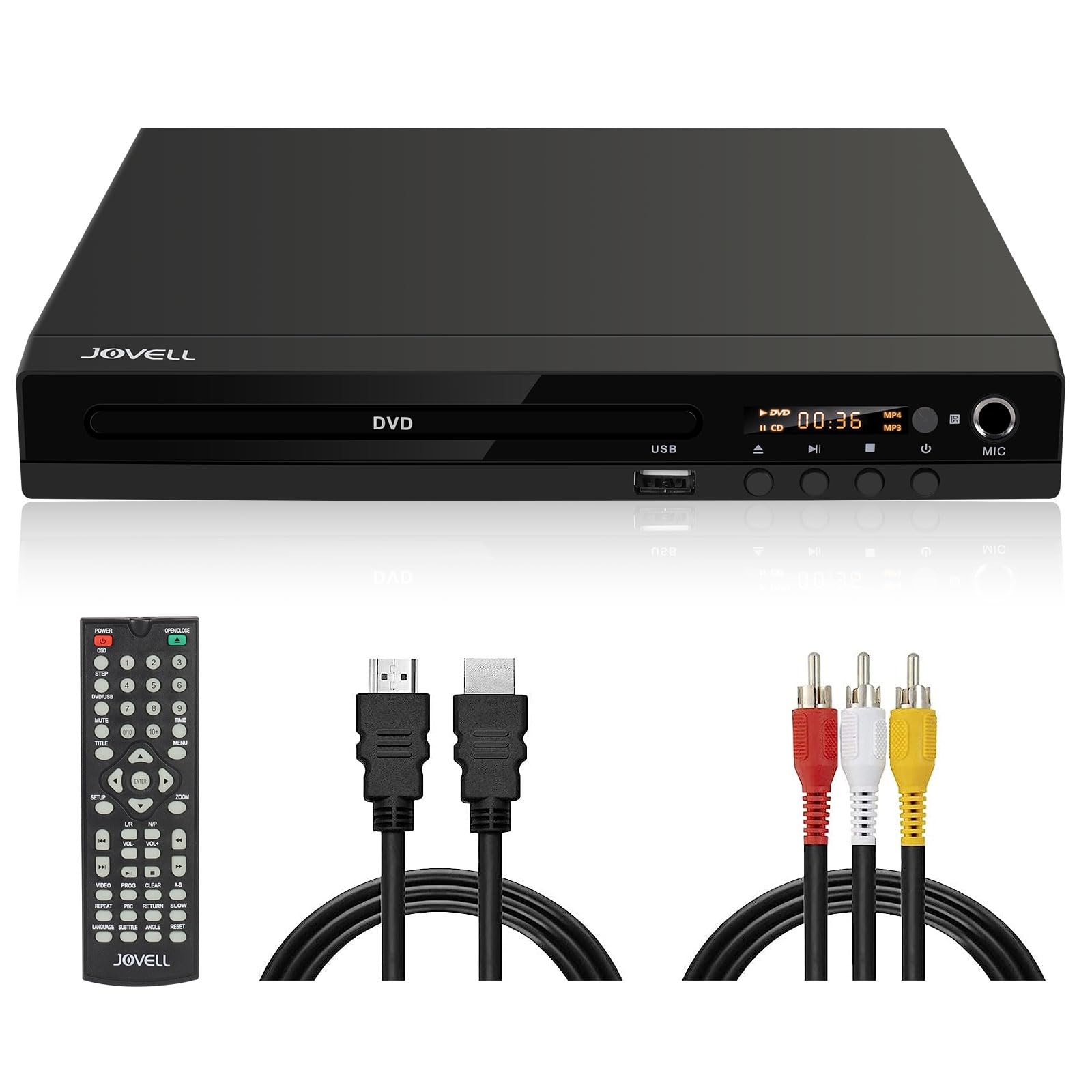 Lettore DVD 170 con porta scart 1080P HD senza regioni con uscita HDMI, uscita AV, sistema TV PAL NTSC, supporto ingresso MIC, ingresso USB (con scart)