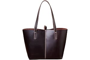 Women's Genuine Leather Tote Bag: Large Handbag for Everyday Essentials