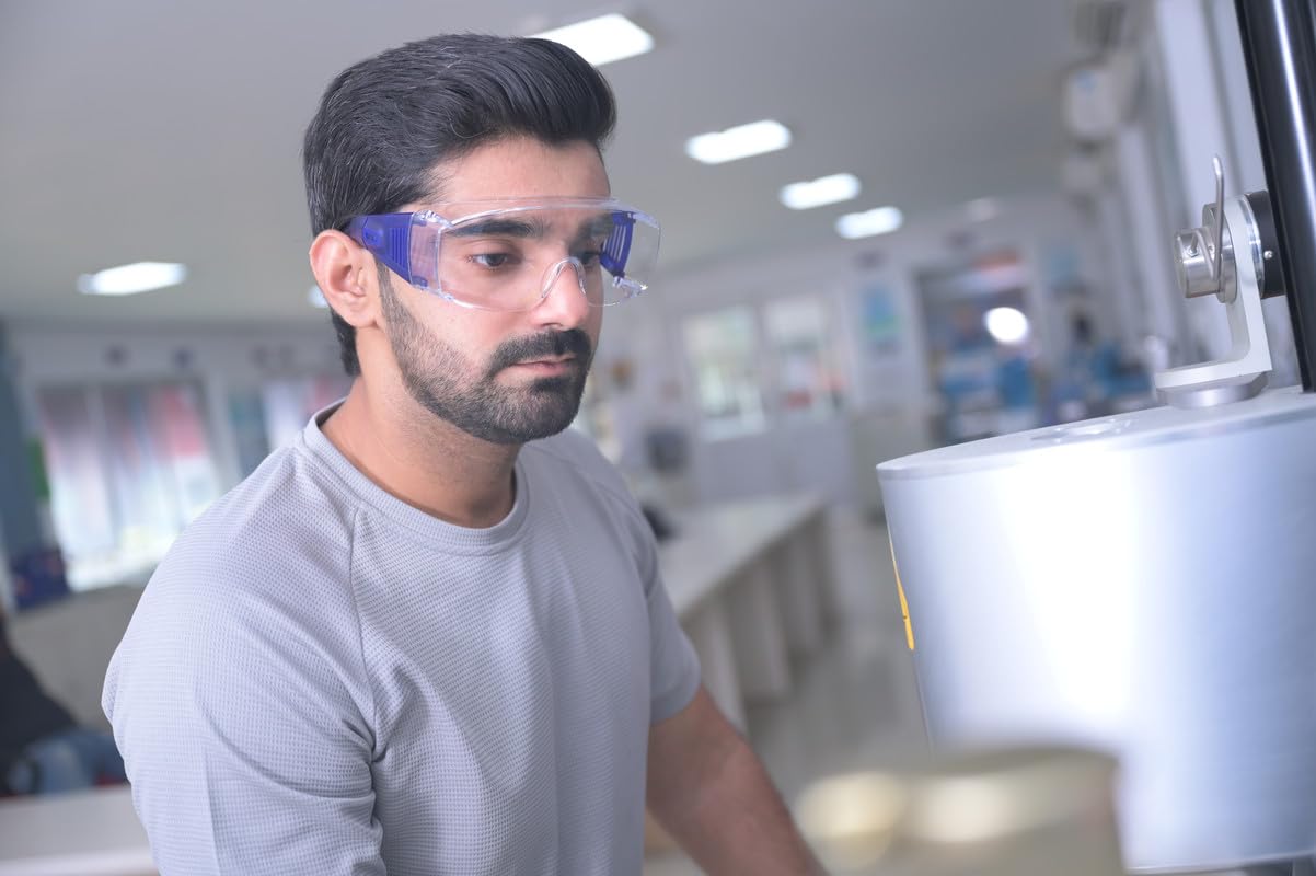 Karam ES007 Safety Goggles with Clear Lens | Scratch & Impact Resistant | Safety Glasses for Multipurpose Use for Pollution, Dust, Riding & Construction Work - Image 8 thumbnail