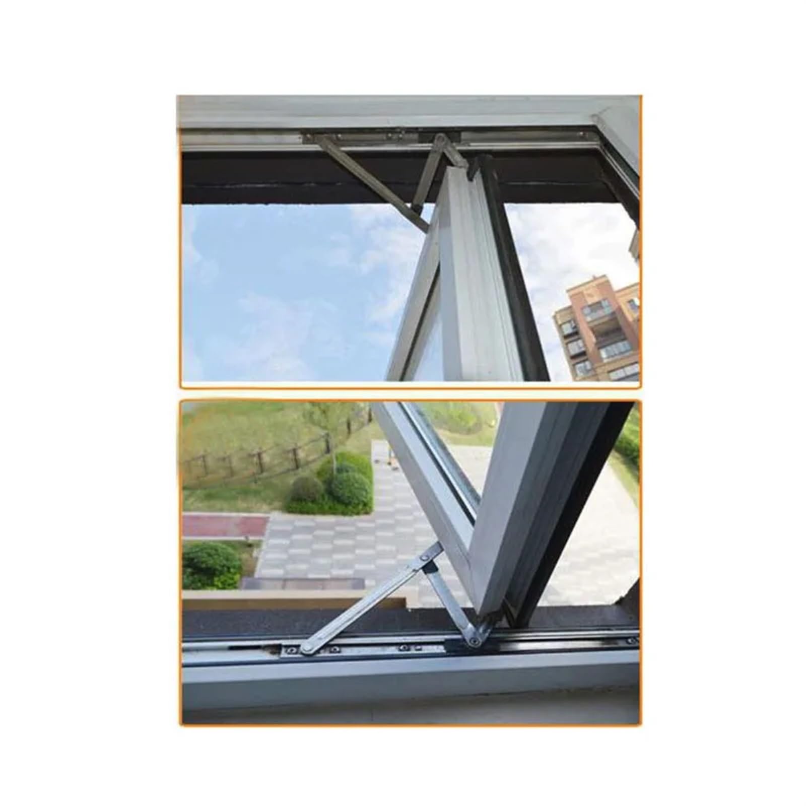 Bisagras Puertas Cocina 8 pulgadas, 10, 12, 14, 16, bisagra for colgar/ventana abatible, acero inoxidable, 2 unidades(10-Inch)