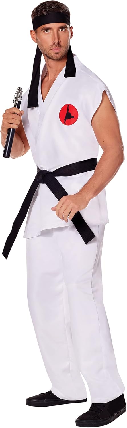 Spirit Halloween Adult Karate Costume | Easy costume | Sports costume | 4-piece costume
