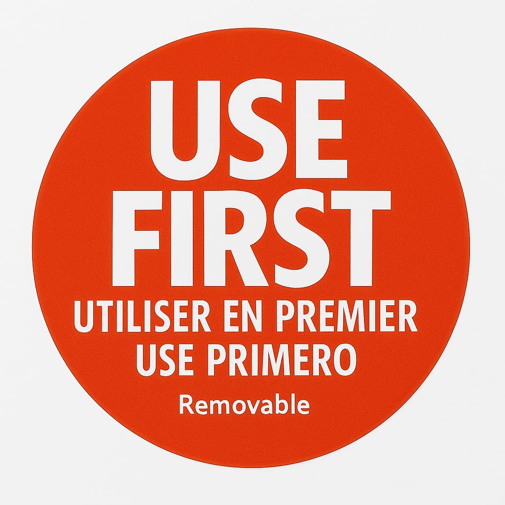 DREAM ART USE First Trilingual Removable Label 1.5 Inch Total 500 Labels Per Roll