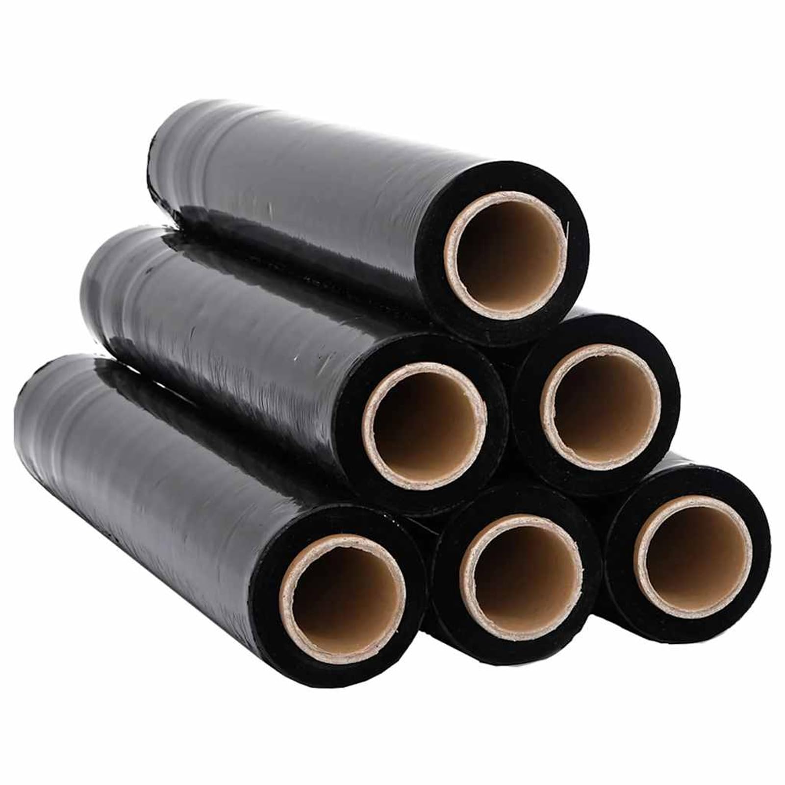 Film Estensibile 6 pz Nero 23 μm 50 cm x 150 m,Pellicole Estensibili per Imballaggio,Film Estensibile-4104873