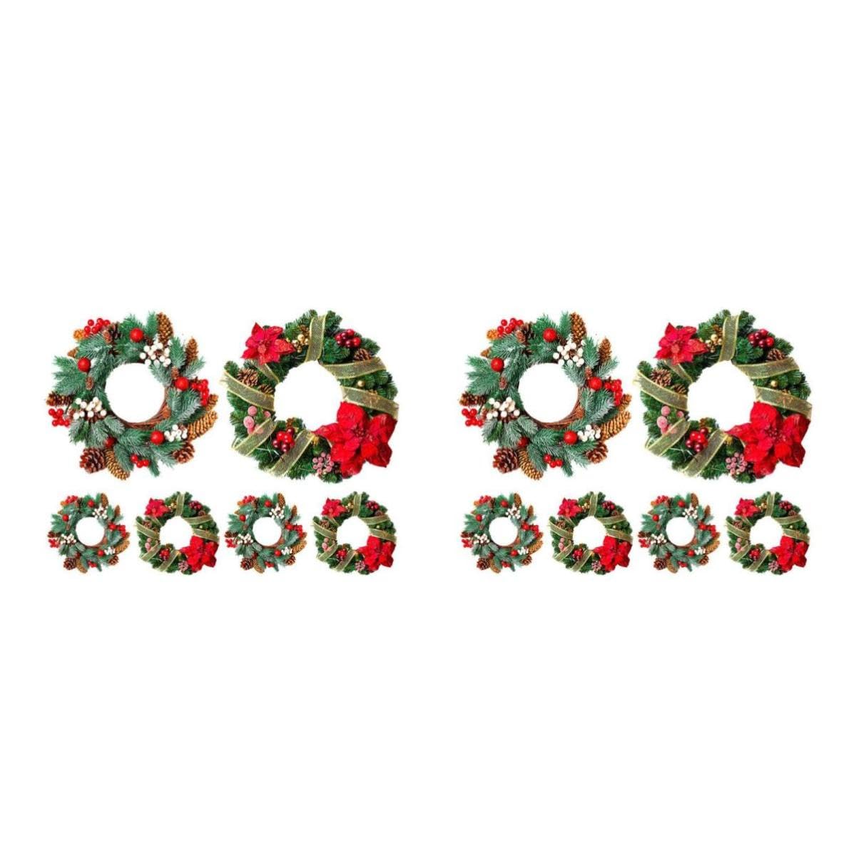 Toyvian 12 Piezas Pegatinas Navideñas para Ventana Forma de Guirnalda, Pvc