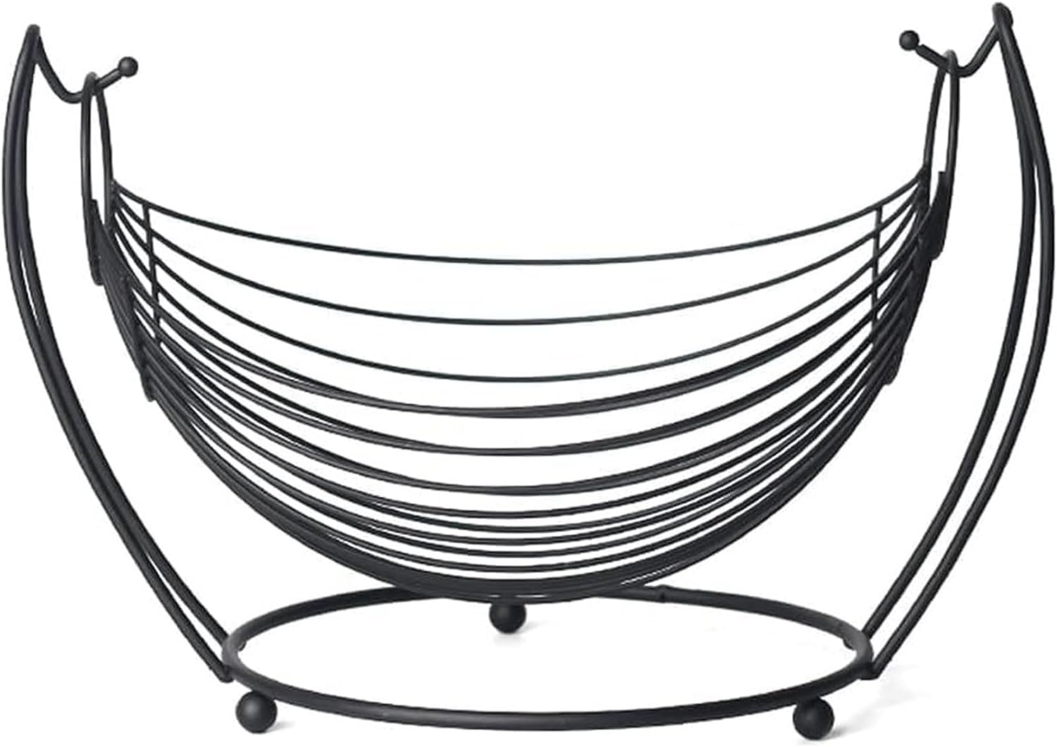Mnuvxzaewf Svart Kitchen Countertop Fruit Rack-Fruit Bowl, Basket(Svart)