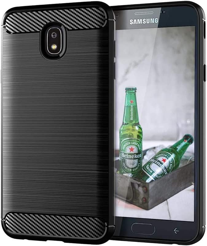 Image of Hybrid Carbon Fiber Back Case for Samsung Galaxy J7 Pro (Black)