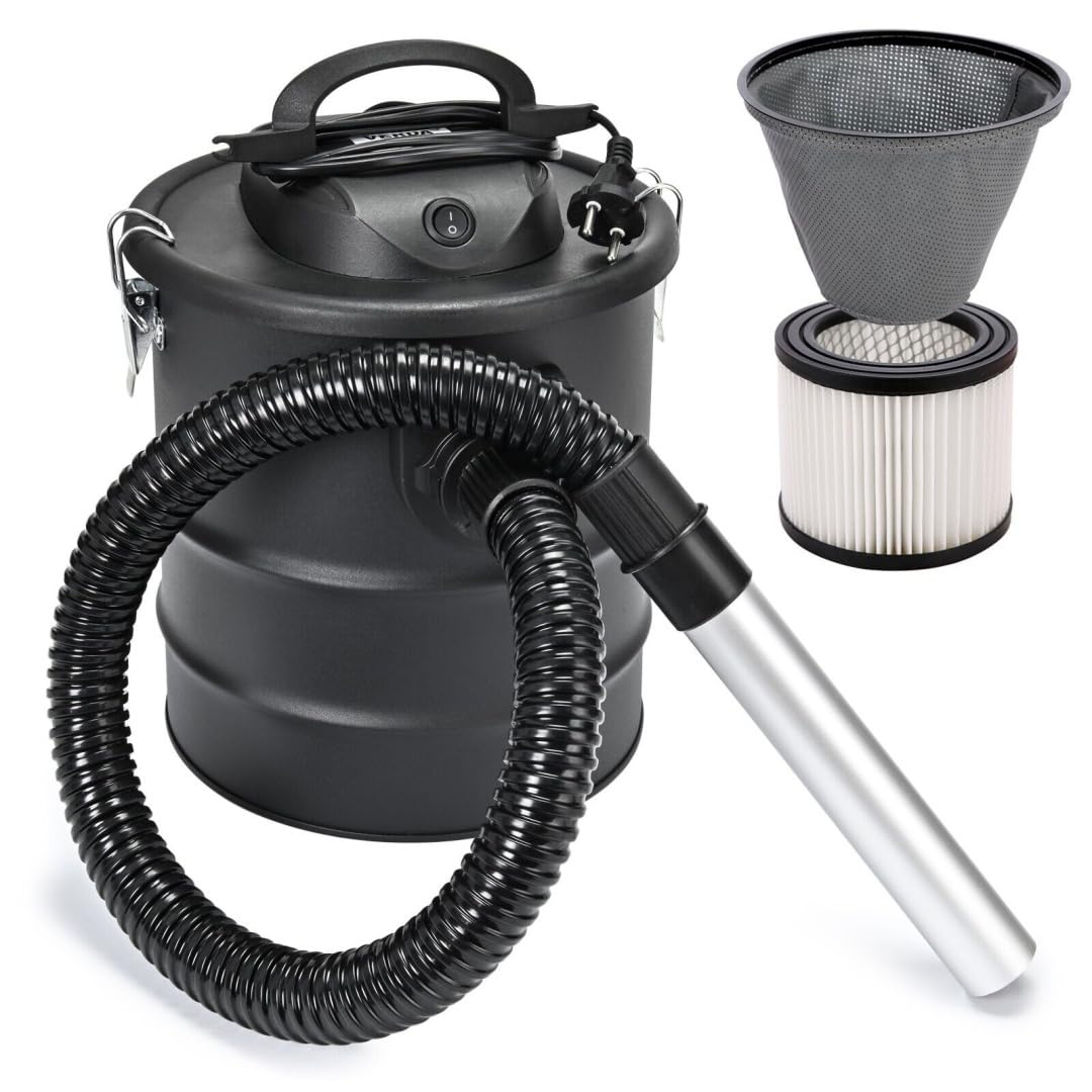 Sellnet Aschesauger 15L 1200W mit Blasfunktion & DUAL Filtersystem, Kaminsauger mit HEPA Filter, Staubsauger für Kamin, (Kabellänge - ca. 1,5m) Kabelhalter, Grill und Feuerstelle SN119