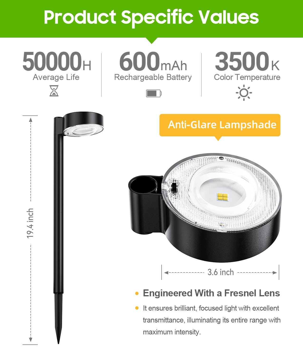 ELECLINK Solar-Wegleuchten für den Außenbereich, 12 Stück, wasserdichte Wegeleuchte mit größerer LED-Linse, heller bis zu 12 Stunden, Outdoor-Solarleuchte für Gehweg, Auffahrt, Hof, Garten, Terrasse