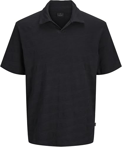 JACK & JONES Jprblatate męska koszulka polo ze split, Black Beauty, M