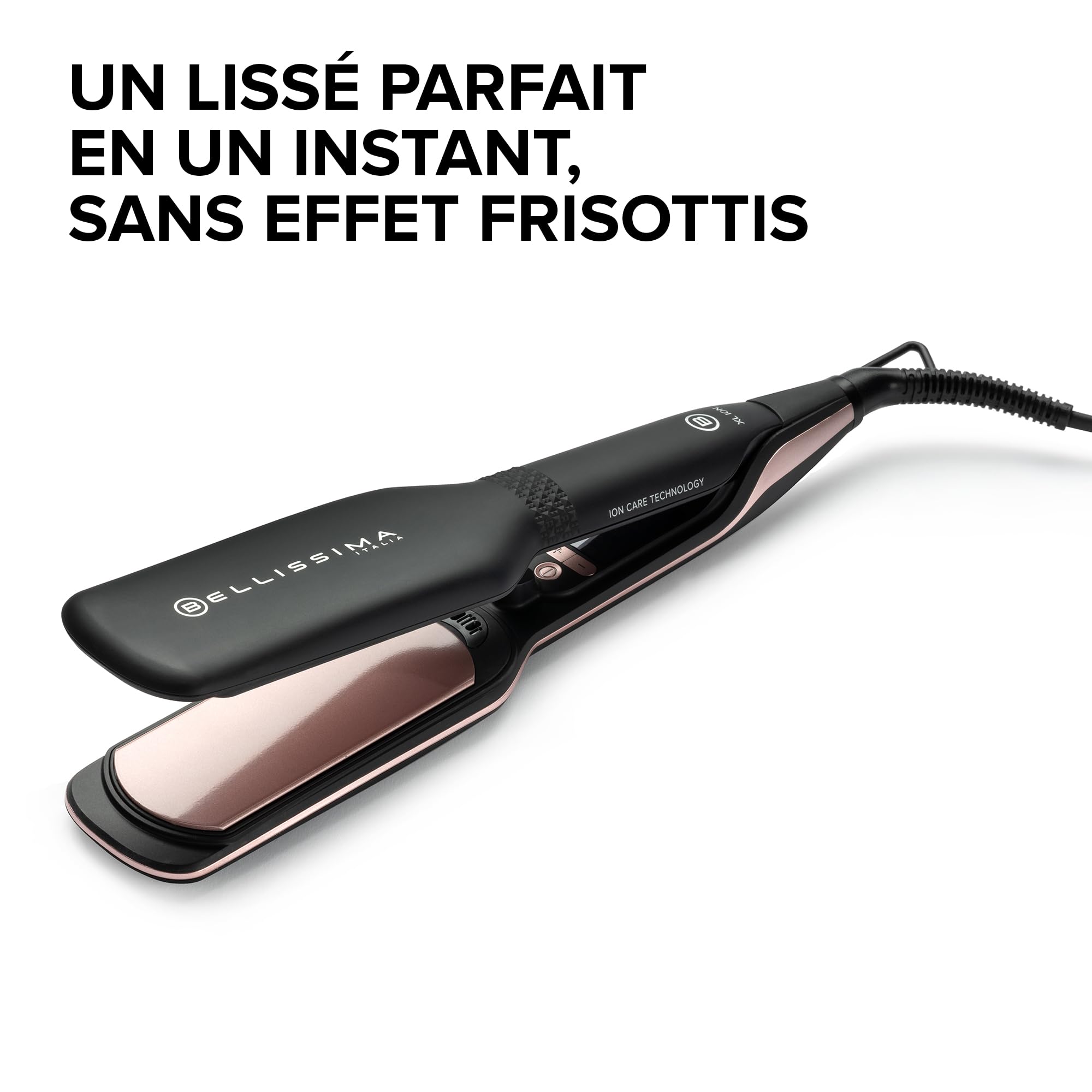 Bellissima XL ION Lisseur Cheveux Longs Crépus Plaques Larges Céramique Kératine Ion Care 5 Températures