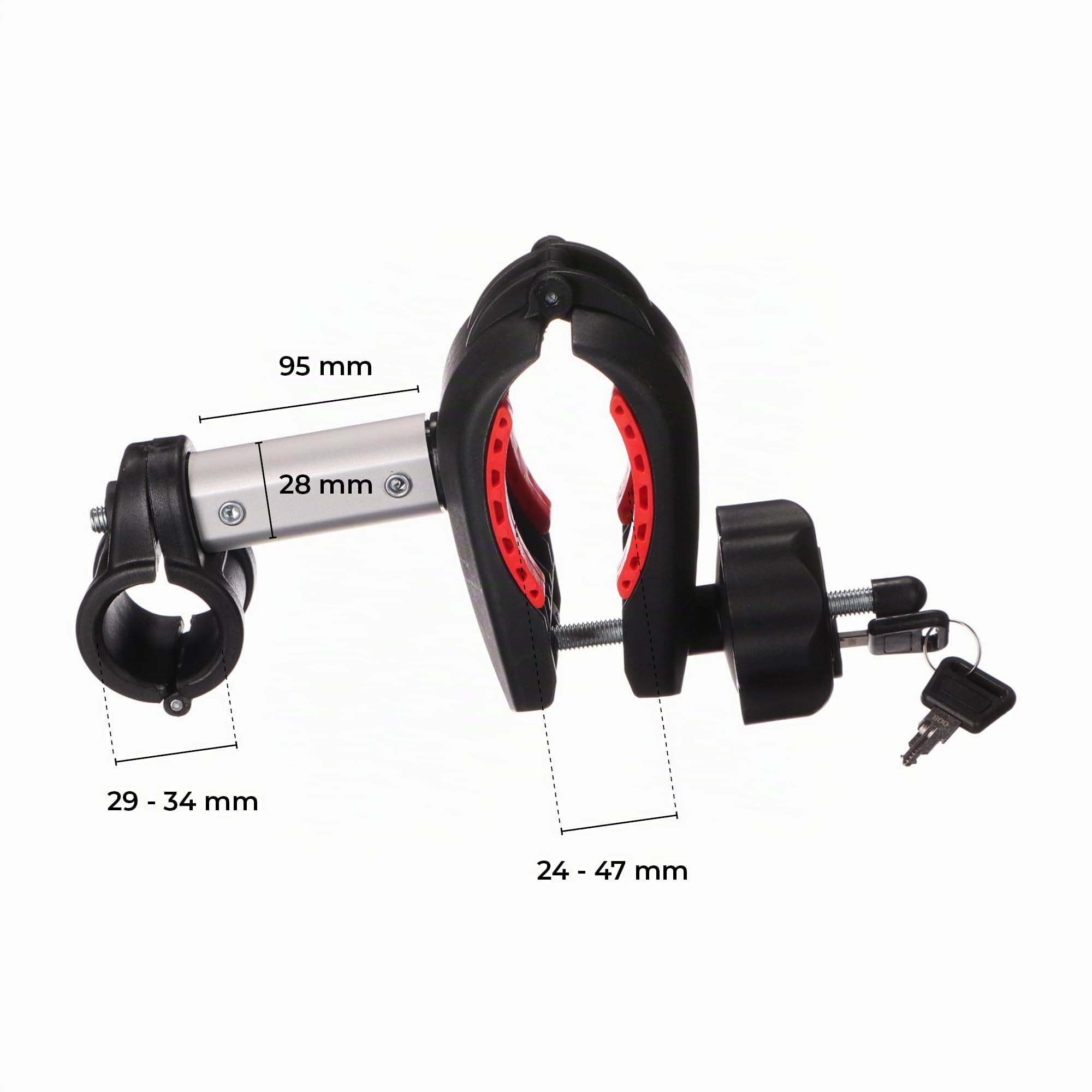 Arm/Halter für Fahrradrahmen für Anhängerkupplungs-Fahrradträger, kurz, Länge 7cm