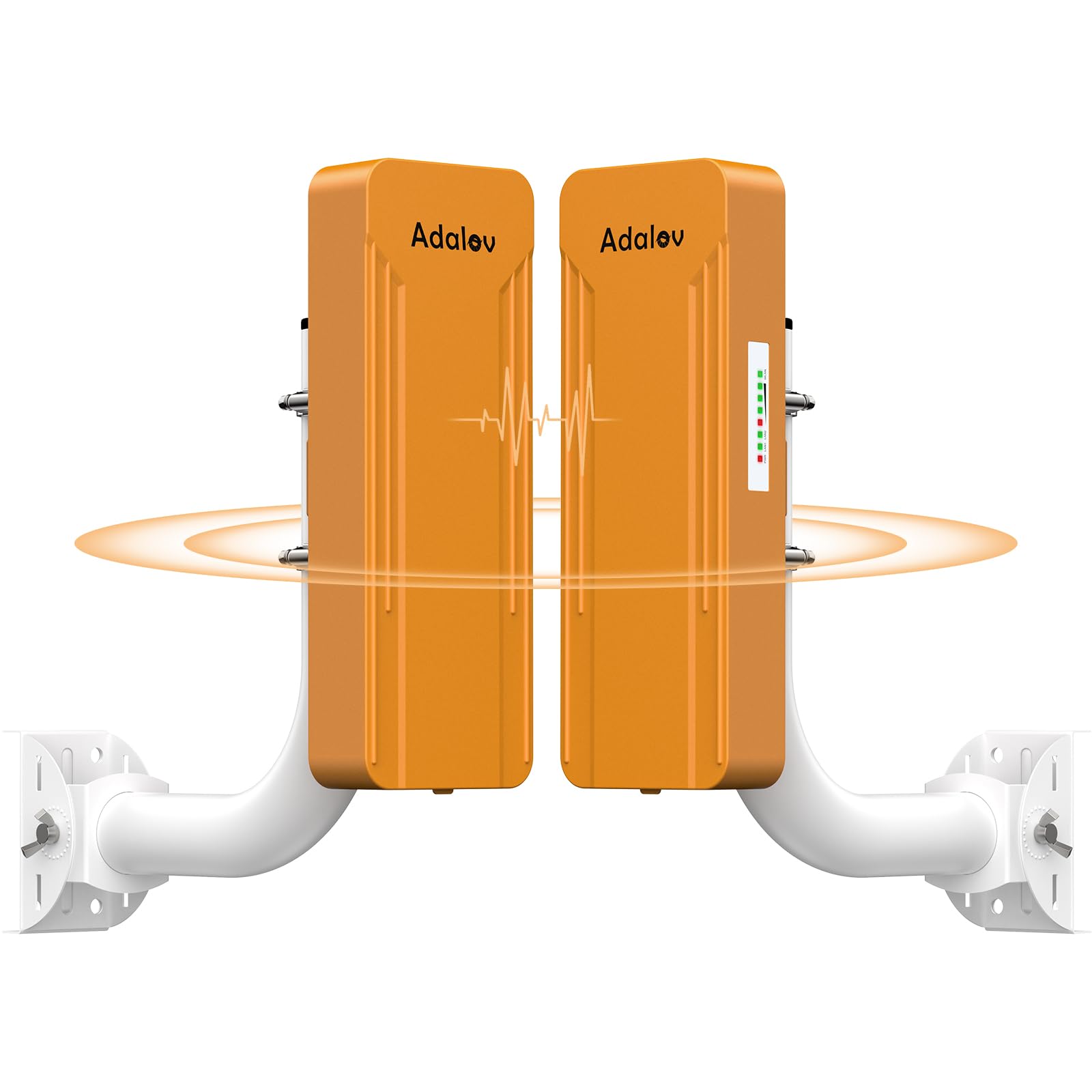 CPE468 Dual Band Wireless Bridges with Bracket Mounts, 3KM Long Range Gigabit WiFi Bridge, 2.4GHz & 5.8GHz Outdoor Wireless Ethernet Bridge for Point-to-Point and Point-to-Multipoint Network Extend